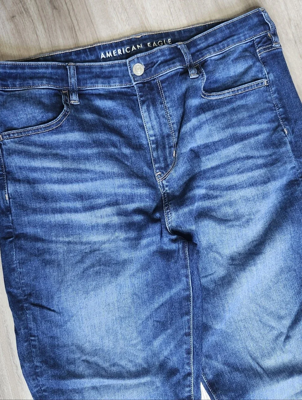 American Eagle Hi-Rise Next Level Stretch Denim Jean Jegging Dark Wash Size 16